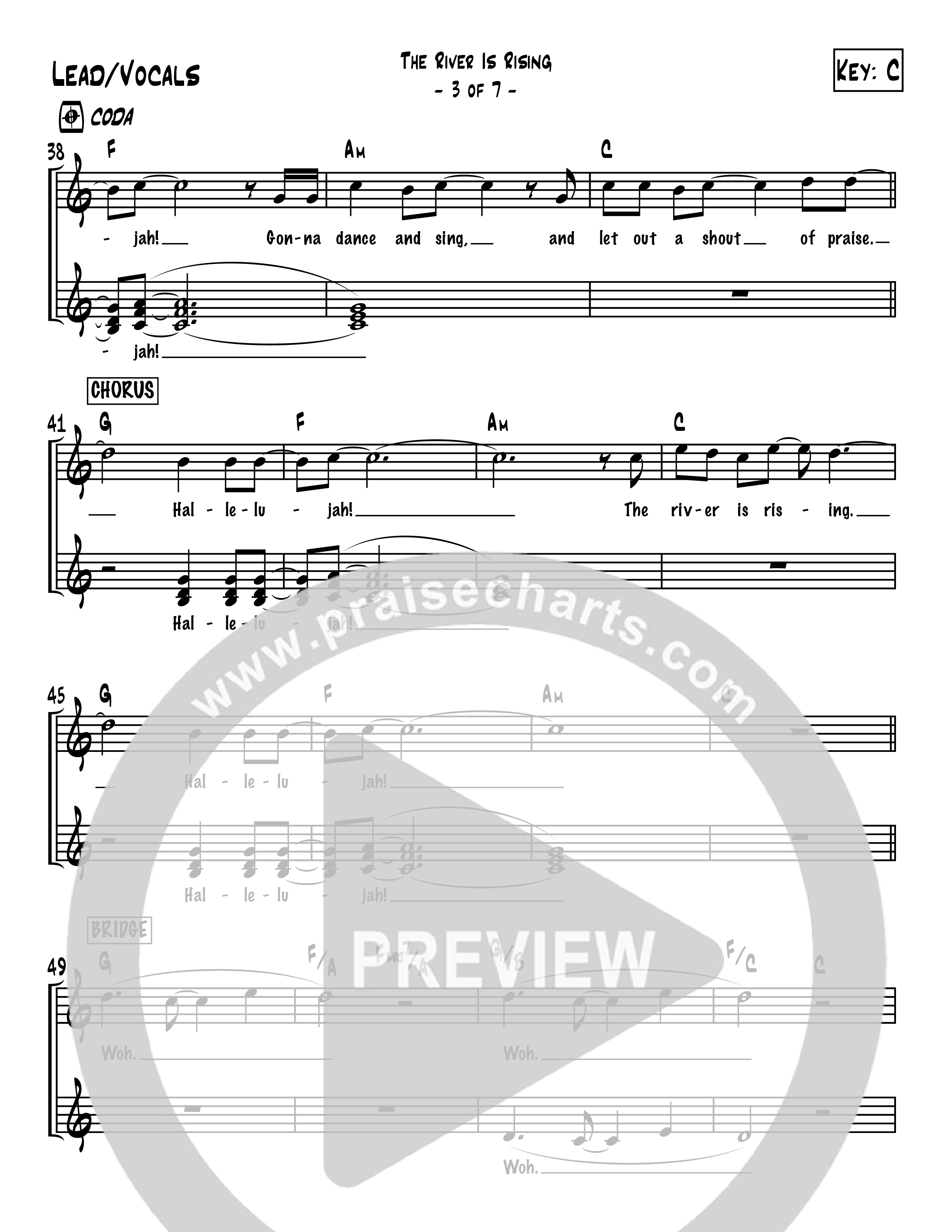 The River Is Rising (Choral Anthem SATB) Lead Sheet (Michael W. Smith)