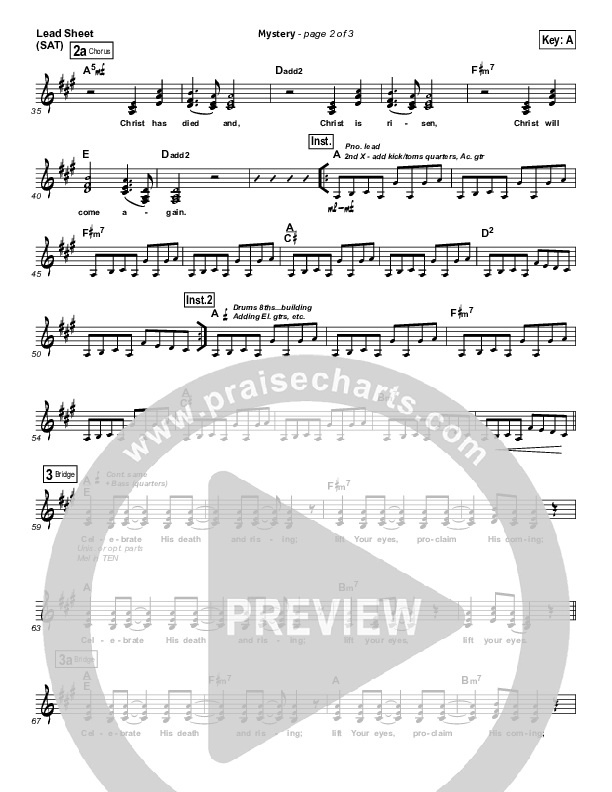 Mystery Lead Sheet (SAT) (Charlie Hall)