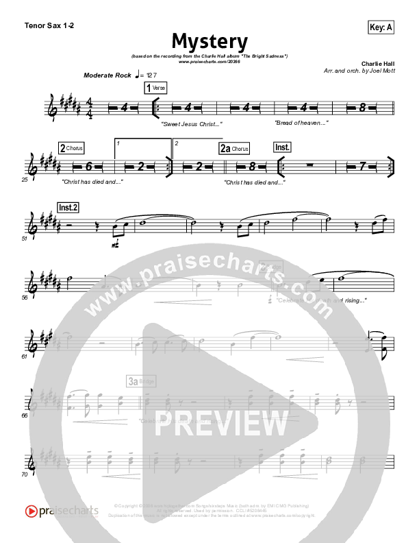 Mystery Tenor Sax 1/2 (Charlie Hall)