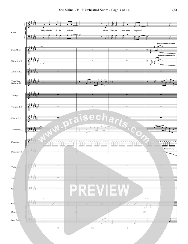 You Shine Conductor's Score (Brian Doerksen)