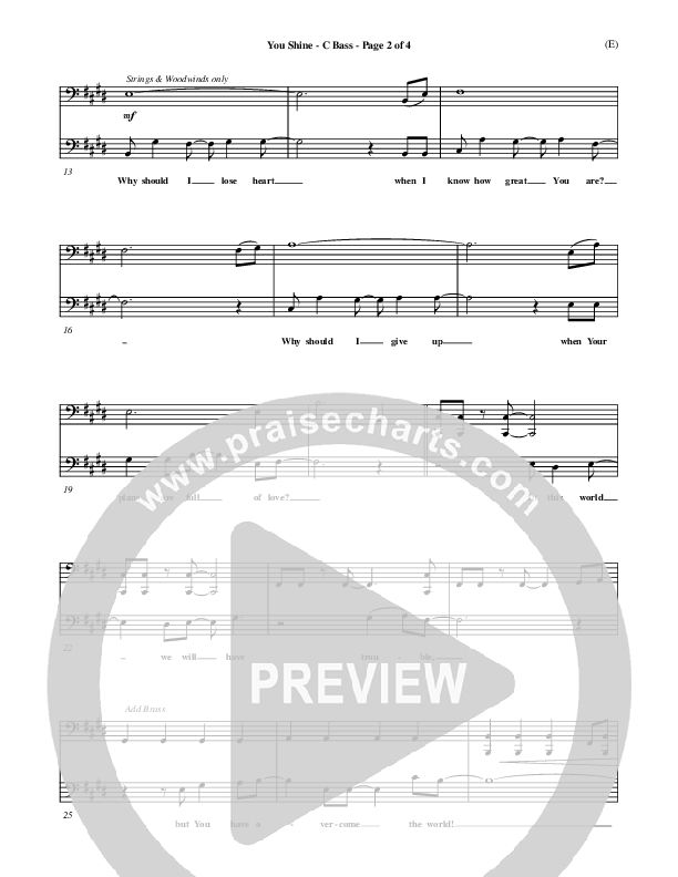 You Shine Contrabass (Brian Doerksen)