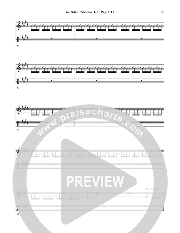 You Shine Percussion 1/2 (Brian Doerksen)