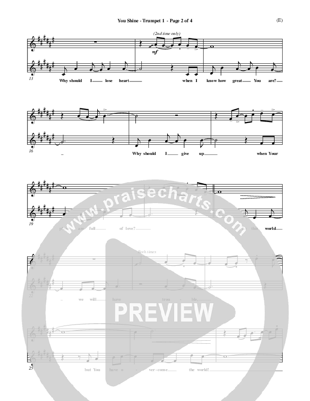 You Shine Trumpet 1 (Brian Doerksen)