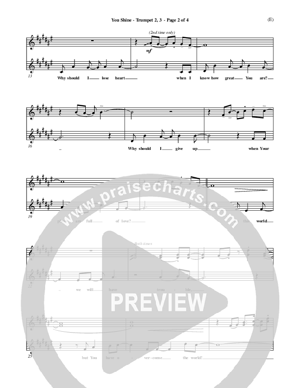 You Shine Trumpet 2/3 (Brian Doerksen)