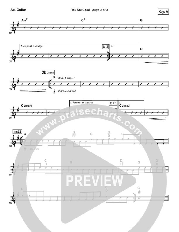 You Are Good Acoustic Guitar (Bethel Music)