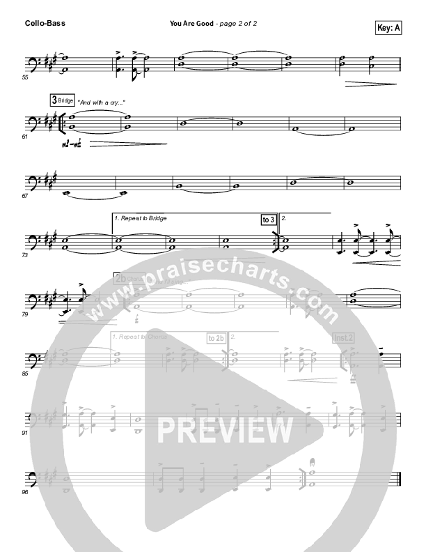 You Are Good Cello/Bass (Bethel Music)