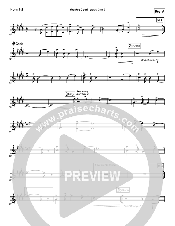 You Are Good Brass Pack (Bethel Music)