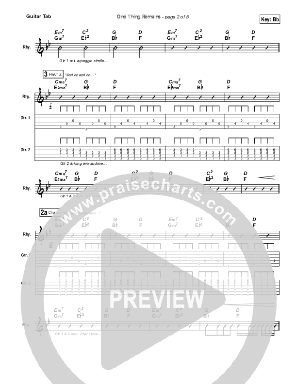 One Thing Remains Guitar Tab (Bethel Music)