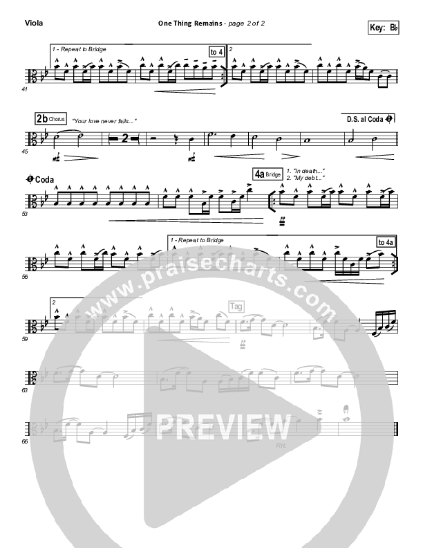 One Thing Remains Viola (Bethel Music)