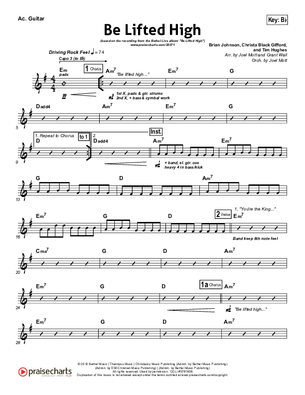 Be Lifted High Acoustic Guitar (Bethel Music)