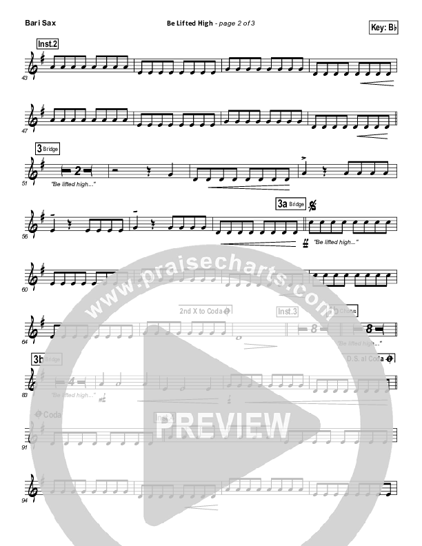 Be Lifted High Bari Sax (Bethel Music)