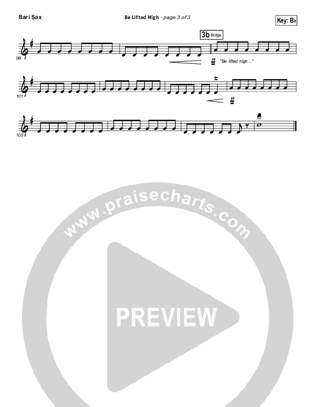 Be Lifted High Bari Sax (Bethel Music)