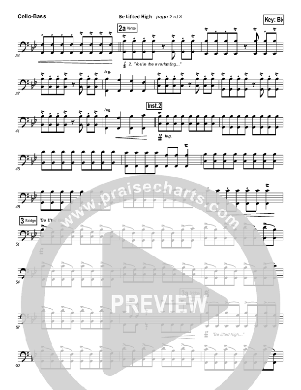 Be Lifted High Cello/Bass (Bethel Music)