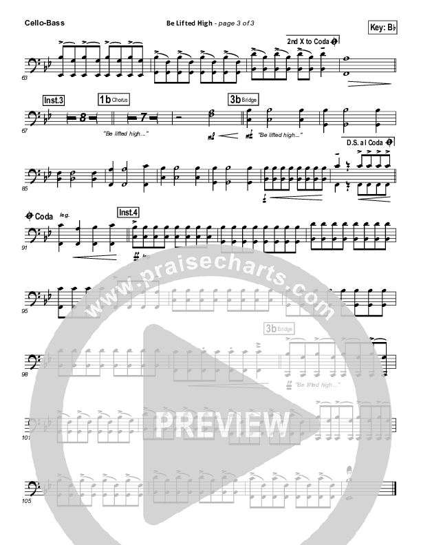 Be Lifted High Cello/Bass (Bethel Music)