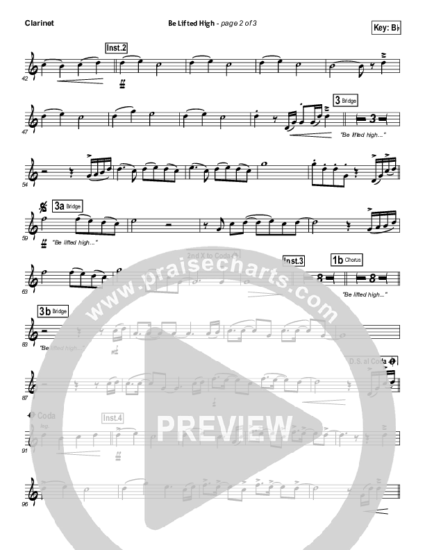 Be Lifted High Clarinet (Bethel Music)