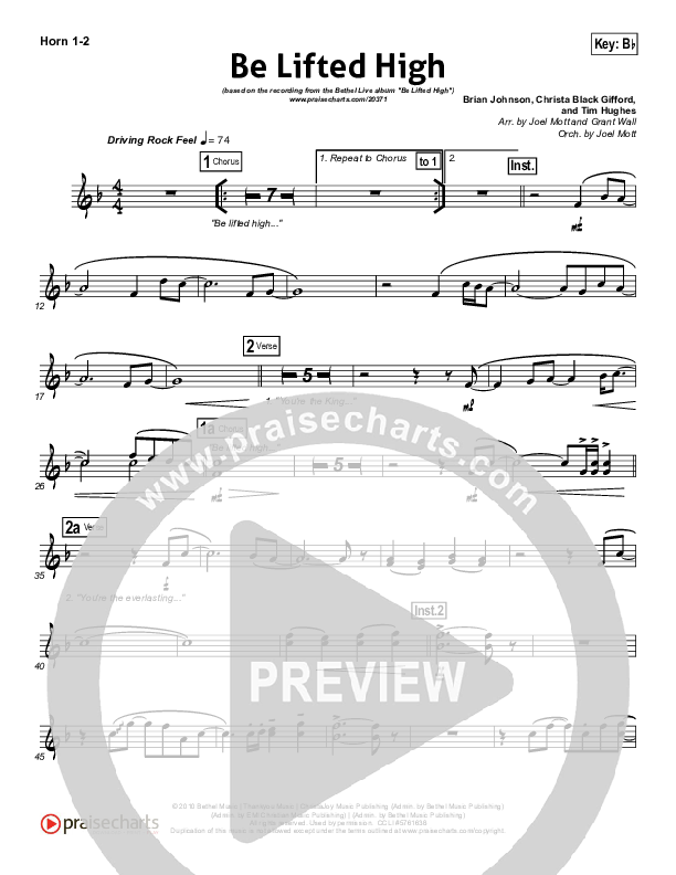 Be Lifted High Brass Pack (Bethel Music)