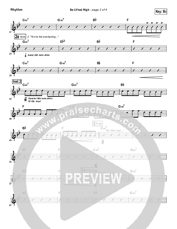 Be Lifted High Rhythm Chart (Bethel Music)