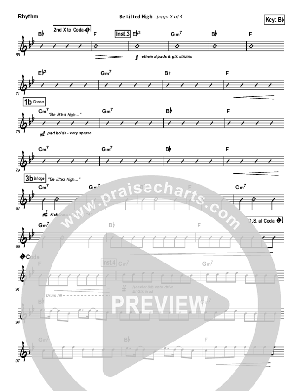Be Lifted High Rhythm Chart (Bethel Music)