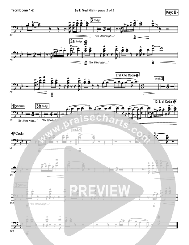Be Lifted High Trombone 1/2 (Bethel Music)