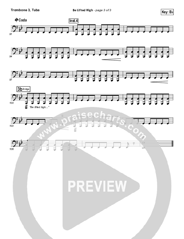 Be Lifted High Trombone 3/Tuba (Bethel Music)