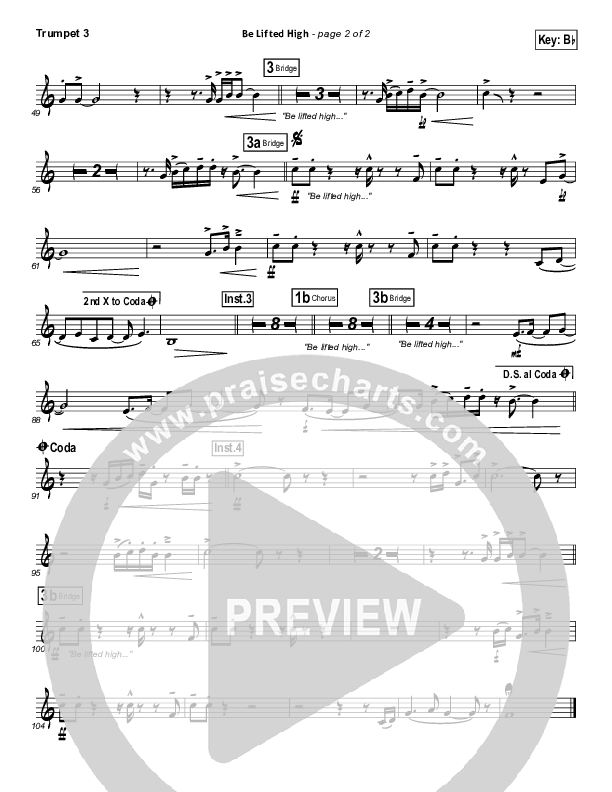 Be Lifted High Trumpet 3 (Bethel Music)