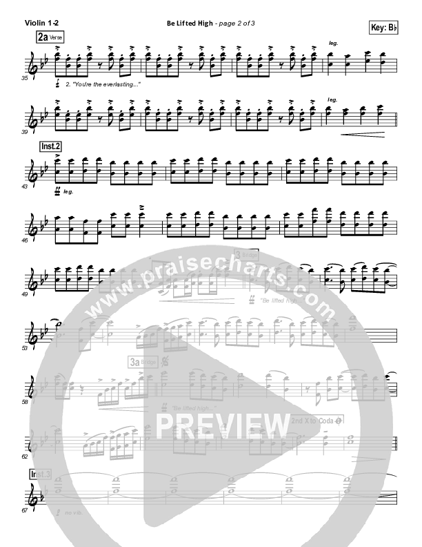 Be Lifted High Violin 1/2 (Bethel Music)