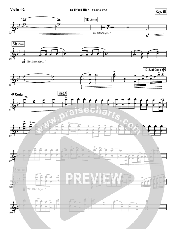 Be Lifted High Violin 1/2 (Bethel Music)