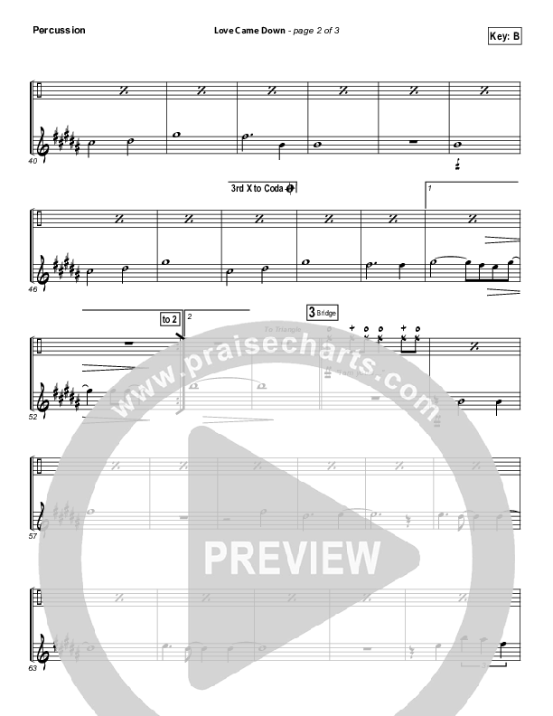 Love Came Down Percussion (Bethel Music)