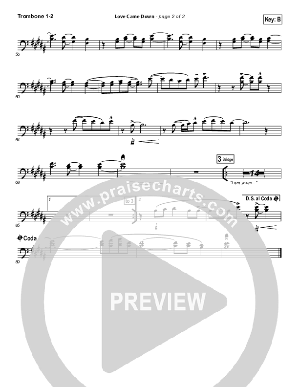 Love Came Down Trombone 1/2 (Bethel Music)