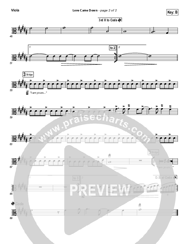 Love Came Down Viola (Bethel Music)
