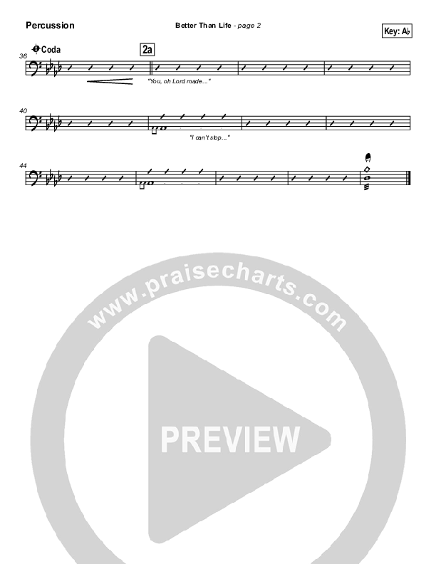 Better Than Life Percussion (Hillsong Worship)