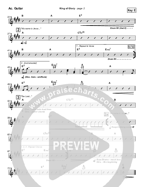 King Of Glory Acoustic Guitar (Third Day)