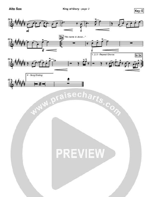 King Of Glory Alto Sax (Third Day)