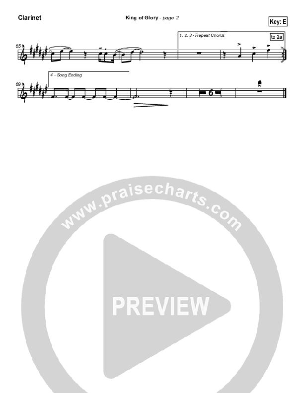 King Of Glory Clarinet (Third Day)