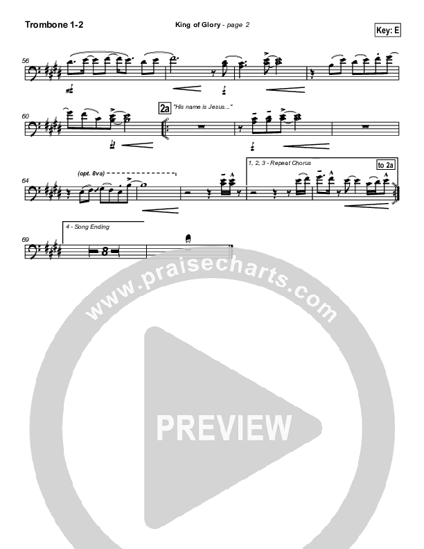 King Of Glory Trombone 1/2 (Third Day)