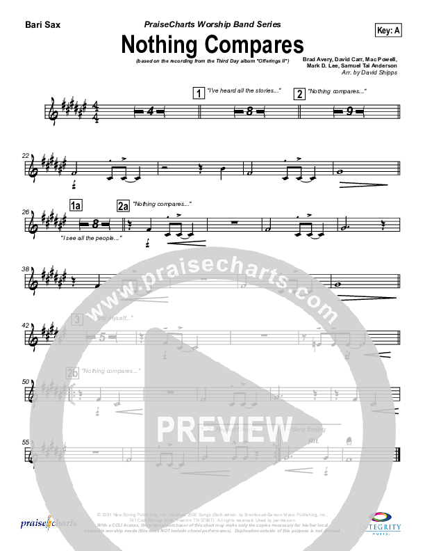 Nothing Compares Bari Sax (Third Day)