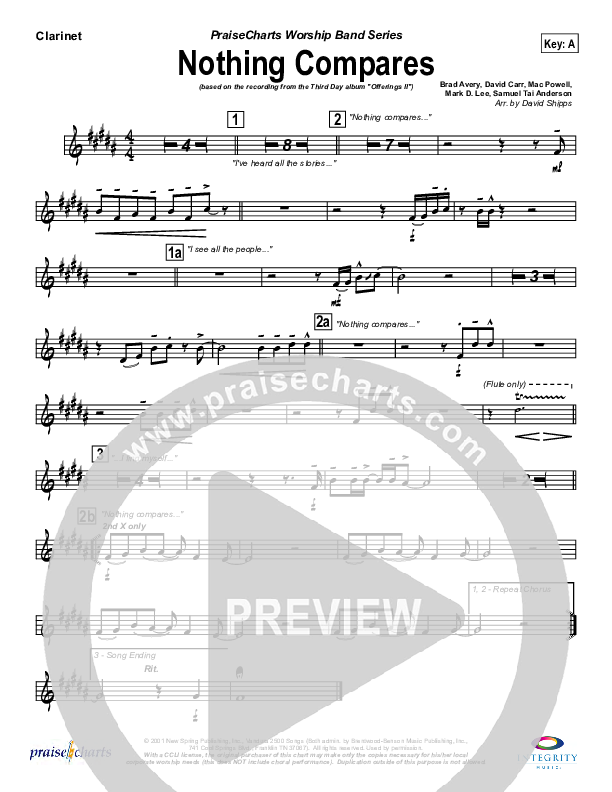 Nothing Compares Clarinet (Third Day)