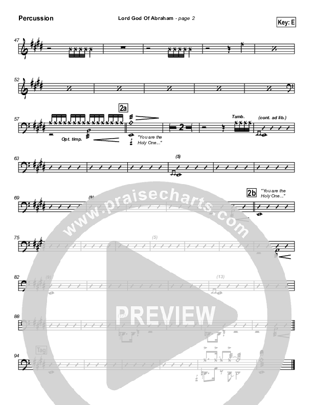 Lord God Of Abraham Percussion (Paul Wilbur)