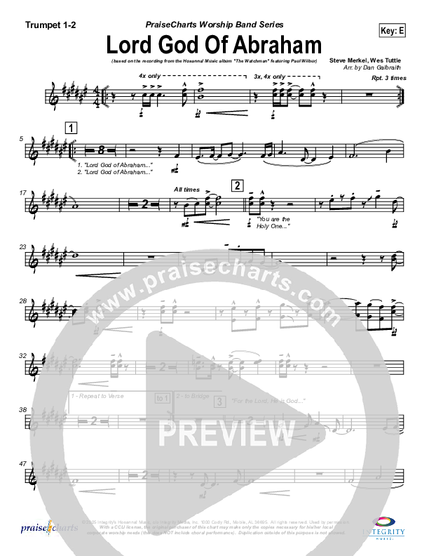 Lord God Of Abraham Trumpet 1,2 (Paul Wilbur)