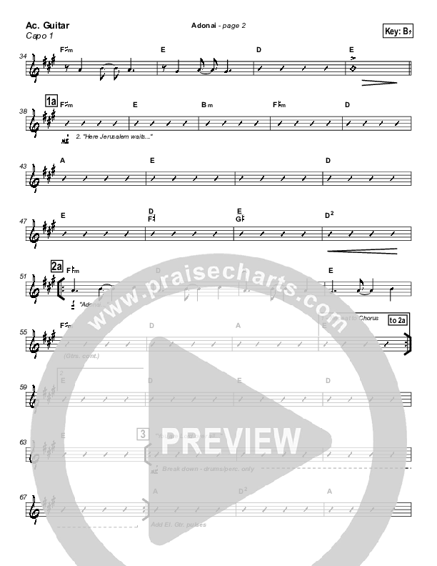 Adonai Acoustic Guitar (Paul Wilbur)