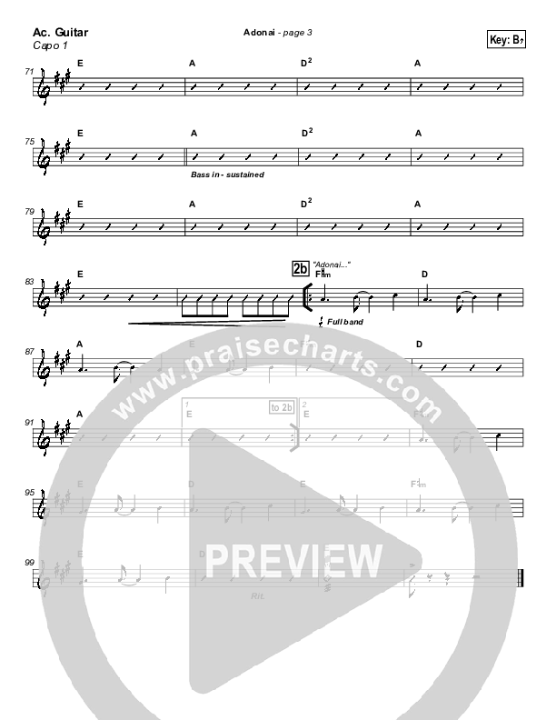 Adonai Acoustic Guitar (Paul Wilbur)