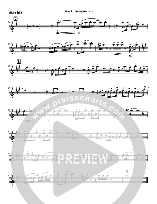 Above All (Instrumental) Alto Sax (Brad Henderson)