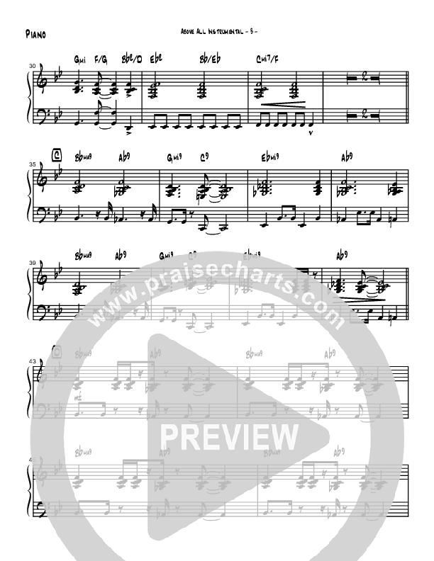 Above All (Instrumental) Piano Sheet (Brad Henderson)