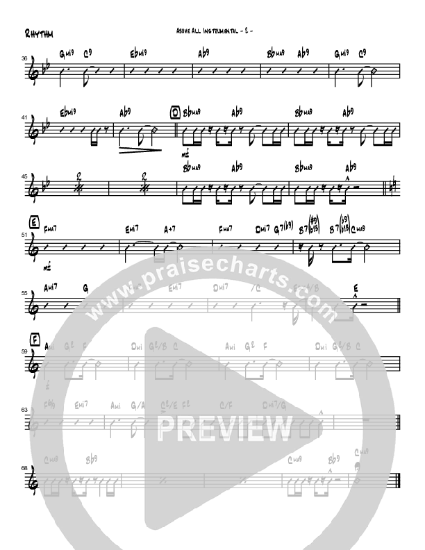 Above All (Instrumental) Rhythm Chart (Brad Henderson)
