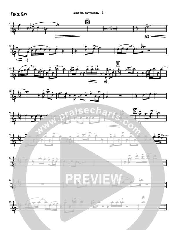Above All (Instrumental) Tenor Sax 2 (Brad Henderson)