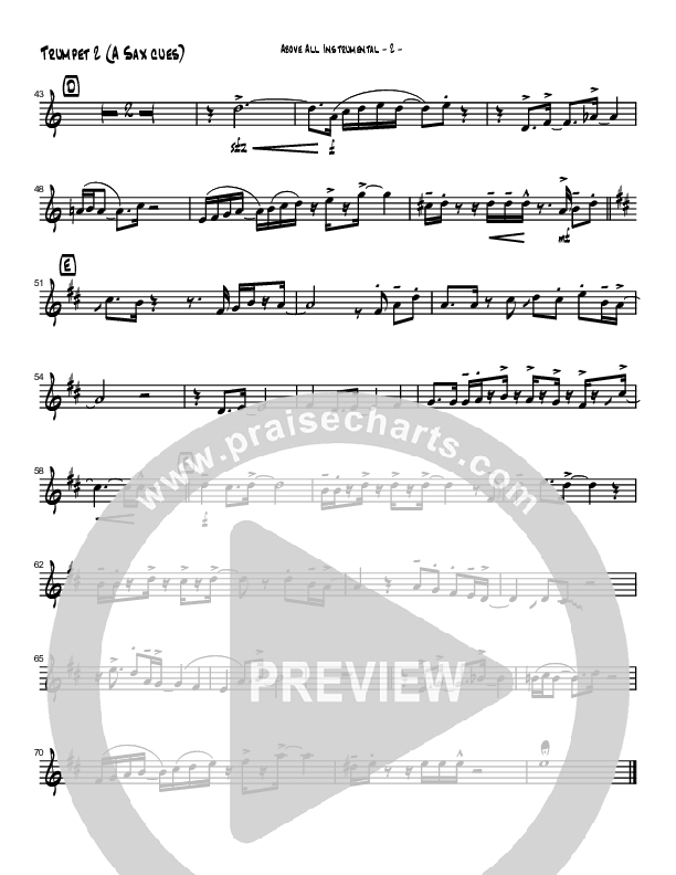 Above All (Instrumental) Trumpet 2 (Brad Henderson)