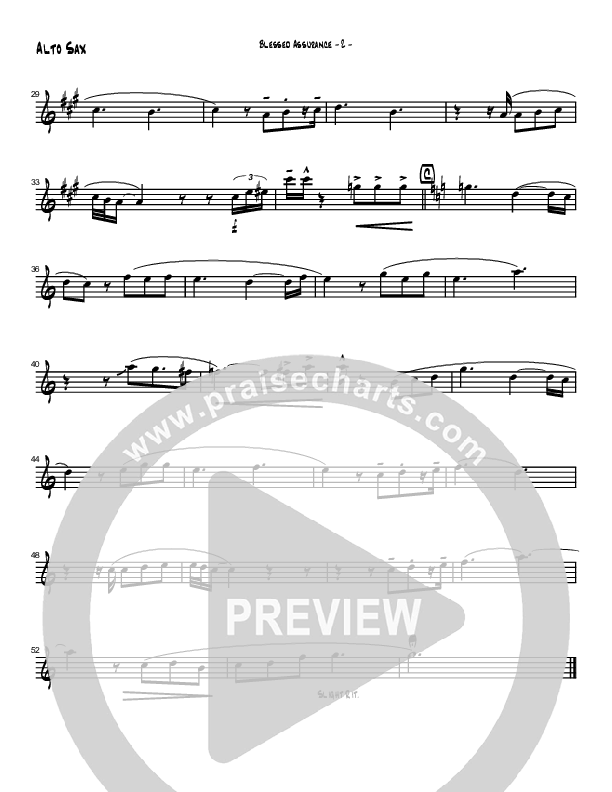 Blessed Assurance (Instrumental) Alto Sax (Brad Henderson)