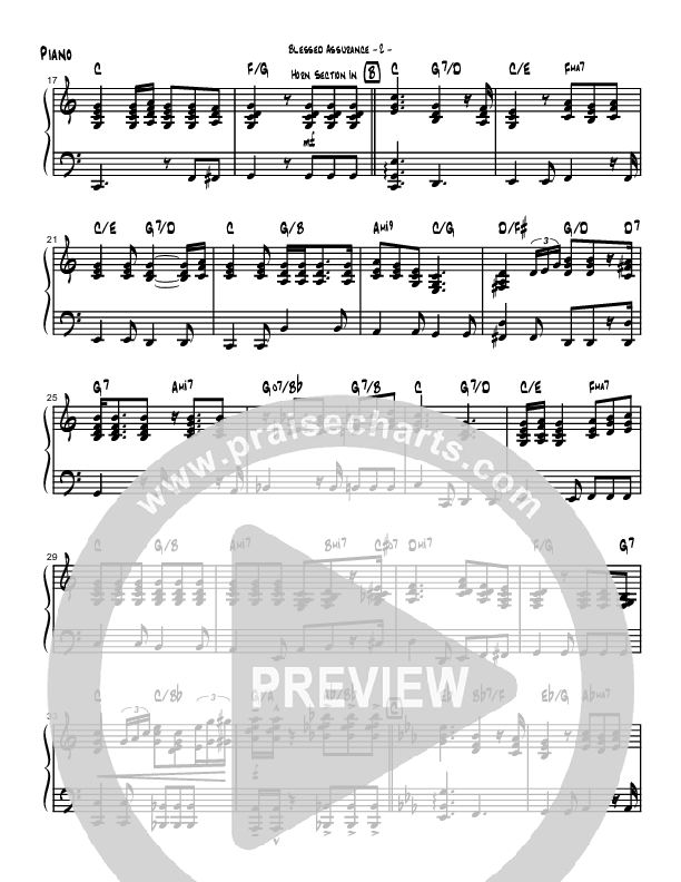 Blessed Assurance (Instrumental) Piano Sheet (Brad Henderson)