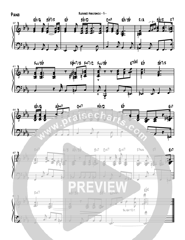 Blessed Assurance (Instrumental) Piano Sheet (Brad Henderson)