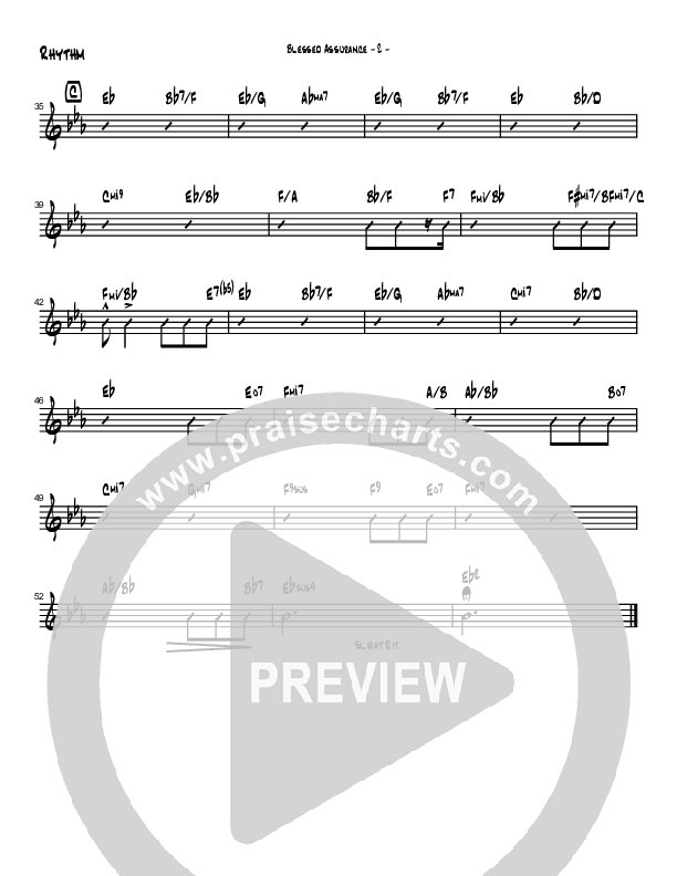 Blessed Assurance (Instrumental) Rhythm Chart (Brad Henderson)